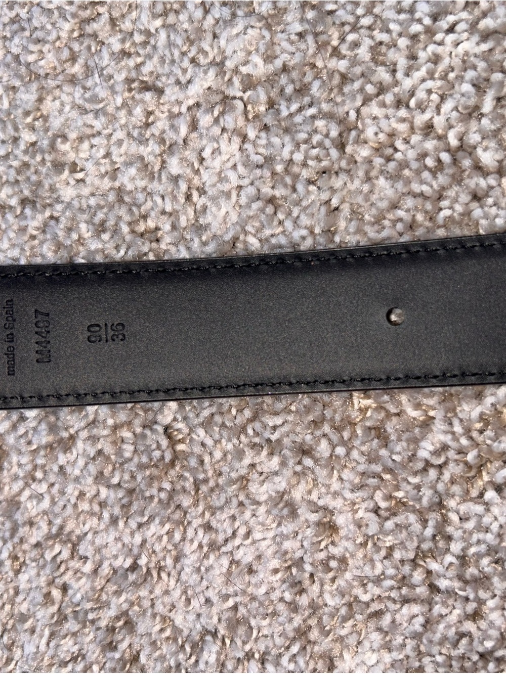 Black Designer-Inspired Silver Initial Buckle Belt | Unisex - Picture 3 of 5
